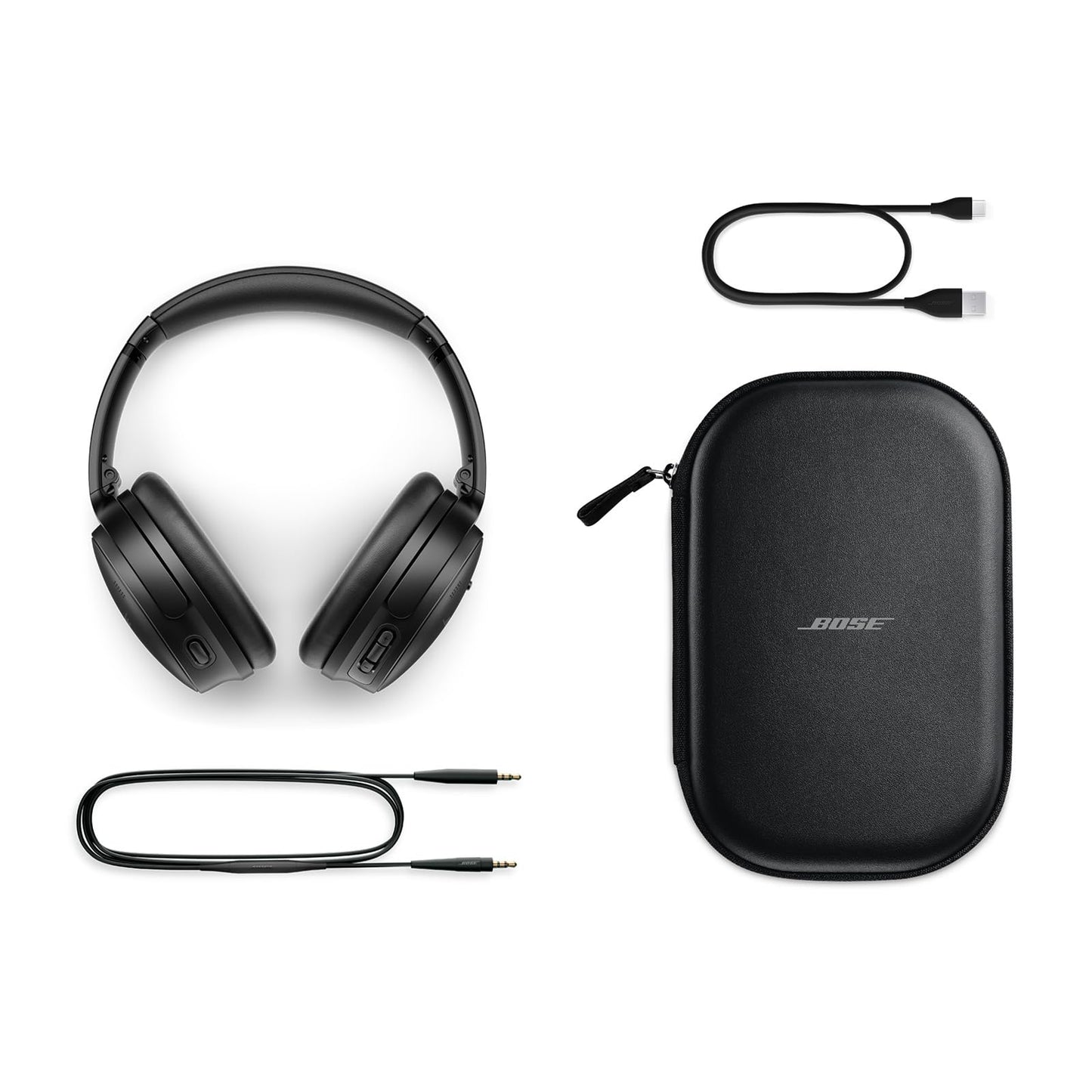 Bose QuietComfort Headphones - Wireless Bluetooth Headphones, Active Over Ear Noise Cancelling and Mic, USB-C Charging, Deep Bass, Up to 24 Hours of Playtime, Sandstone