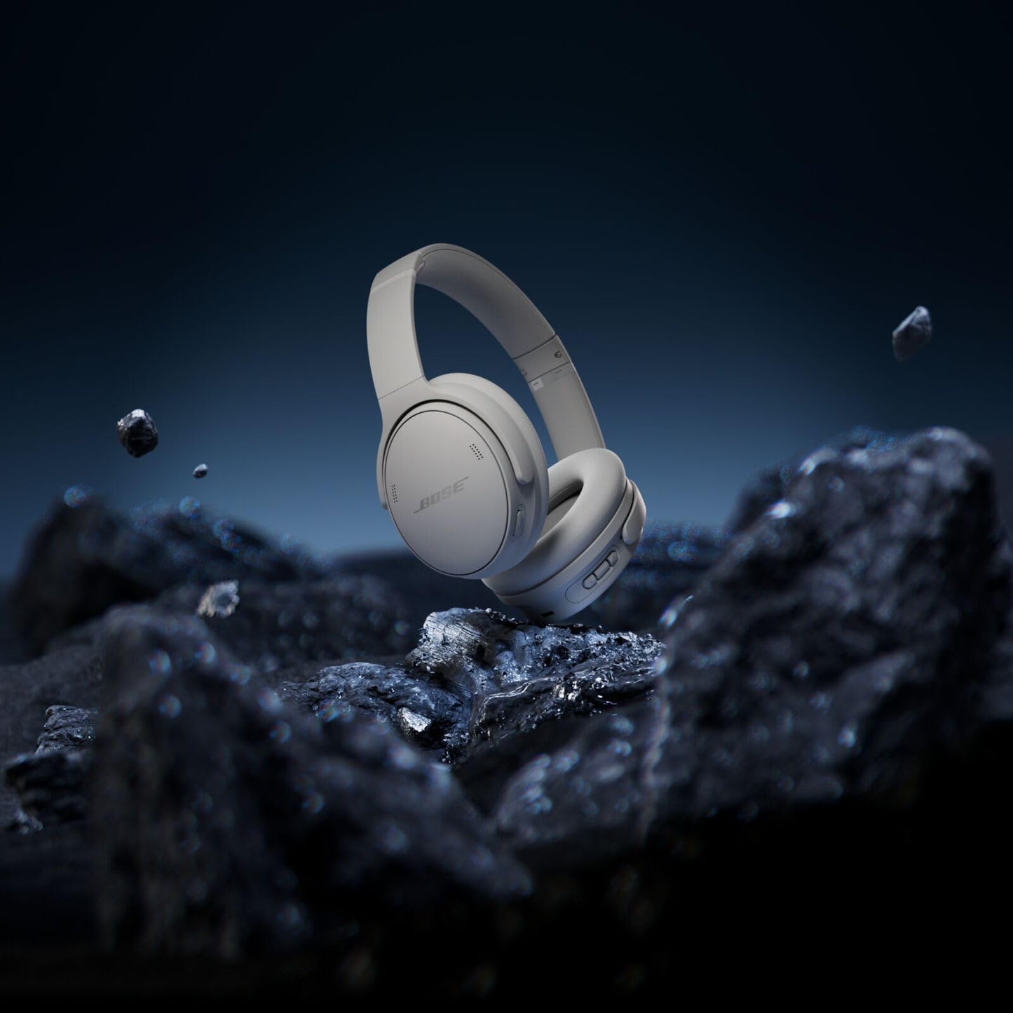 Bose QuietComfort Headphones - Wireless Bluetooth Headphones, Active Over Ear Noise Cancelling and Mic, USB-C Charging, Deep Bass, Up to 24 Hours of Playtime, Sandstone