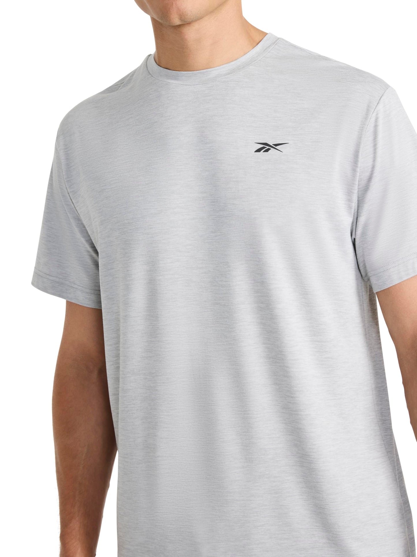 Reebok Men's Strike Short Sleeve Crewneck T-Shirt, Standard Fit, Lightweight Stretch Poly Jersey Fabric
