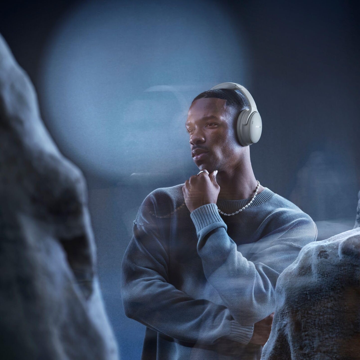 Bose QuietComfort Headphones - Wireless Bluetooth Headphones, Active Over Ear Noise Cancelling and Mic, USB-C Charging, Deep Bass, Up to 24 Hours of Playtime, Sandstone