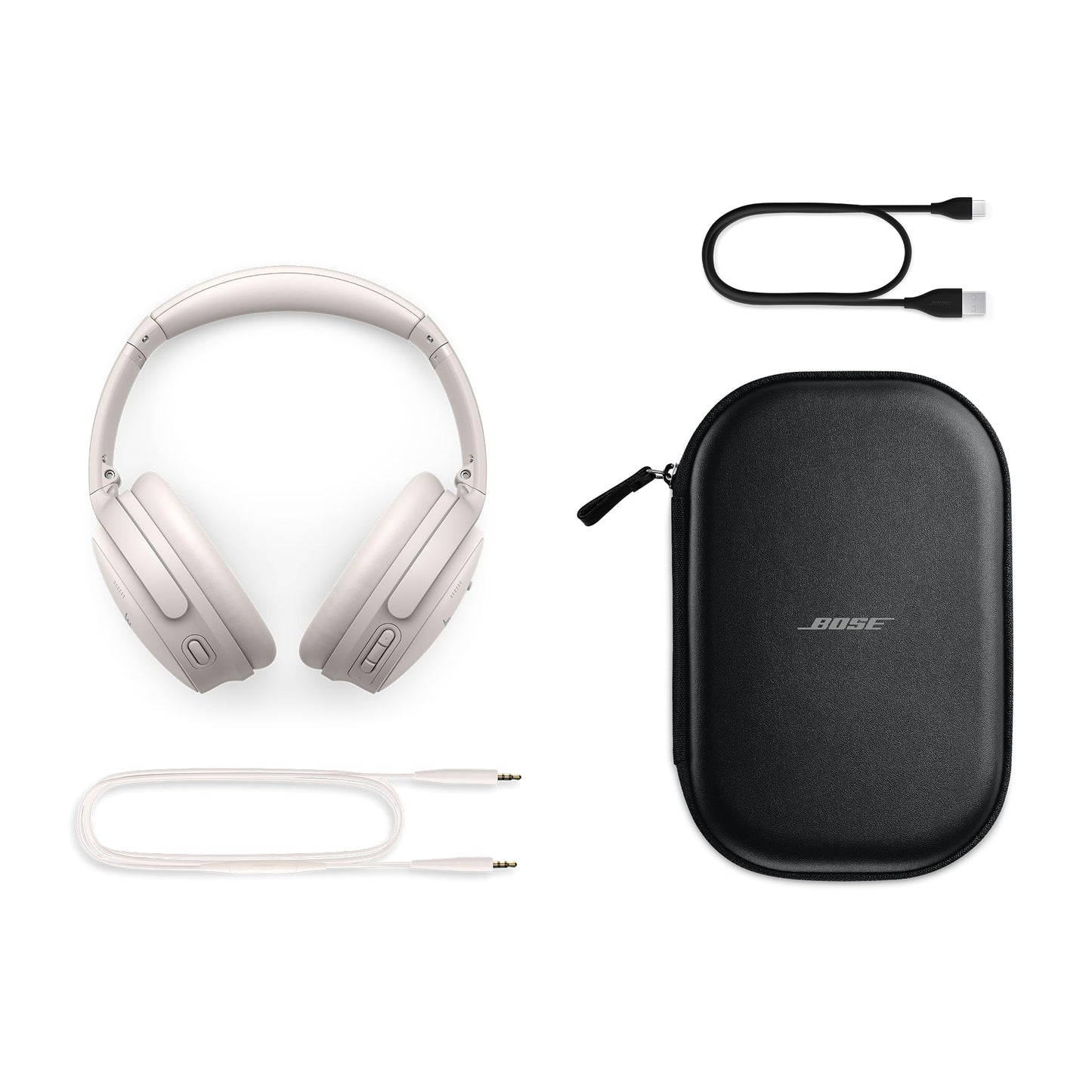 Bose QuietComfort Headphones - Wireless Bluetooth Headphones, Active Over Ear Noise Cancelling and Mic, USB-C Charging, Deep Bass, Up to 24 Hours of Playtime, Sandstone