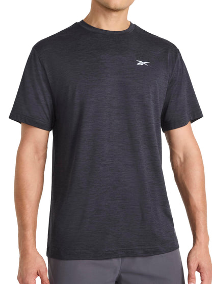 Reebok Men's Strike Short Sleeve Crewneck T-Shirt, Standard Fit, Lightweight Stretch Poly Jersey Fabric