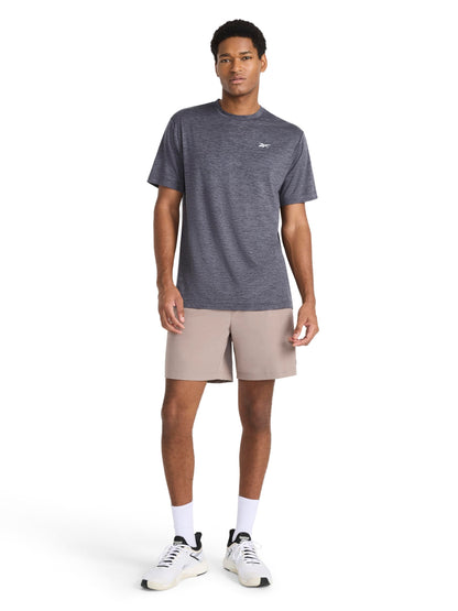 Reebok Men's Strike Short Sleeve Crewneck T-Shirt, Standard Fit, Lightweight Stretch Poly Jersey Fabric