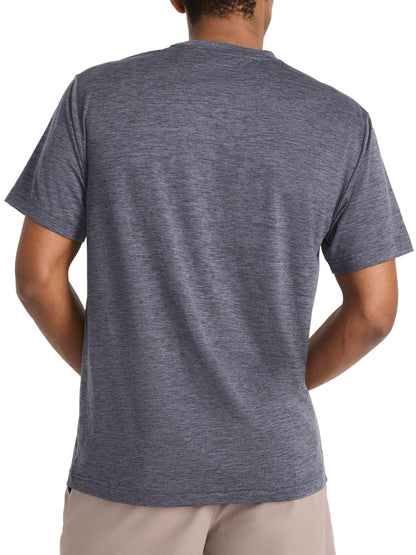Reebok Men's Strike Short Sleeve Crewneck T-Shirt, Standard Fit, Lightweight Stretch Poly Jersey Fabric