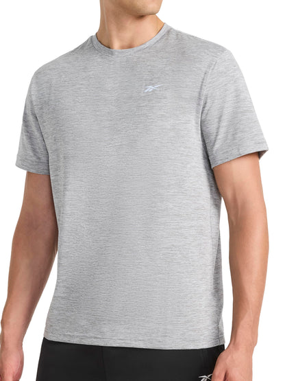 Reebok Men's Strike Short Sleeve Crewneck T-Shirt, Standard Fit, Lightweight Stretch Poly Jersey Fabric