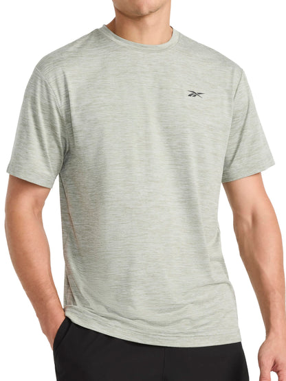 Reebok Men's Strike Short Sleeve Crewneck T-Shirt, Standard Fit, Lightweight Stretch Poly Jersey Fabric