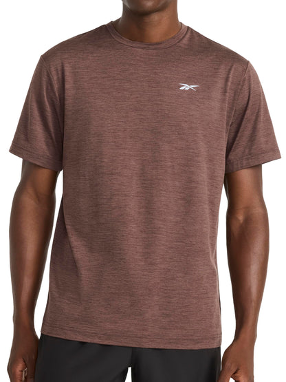 Reebok Men's Strike Short Sleeve Crewneck T-Shirt, Standard Fit, Lightweight Stretch Poly Jersey Fabric