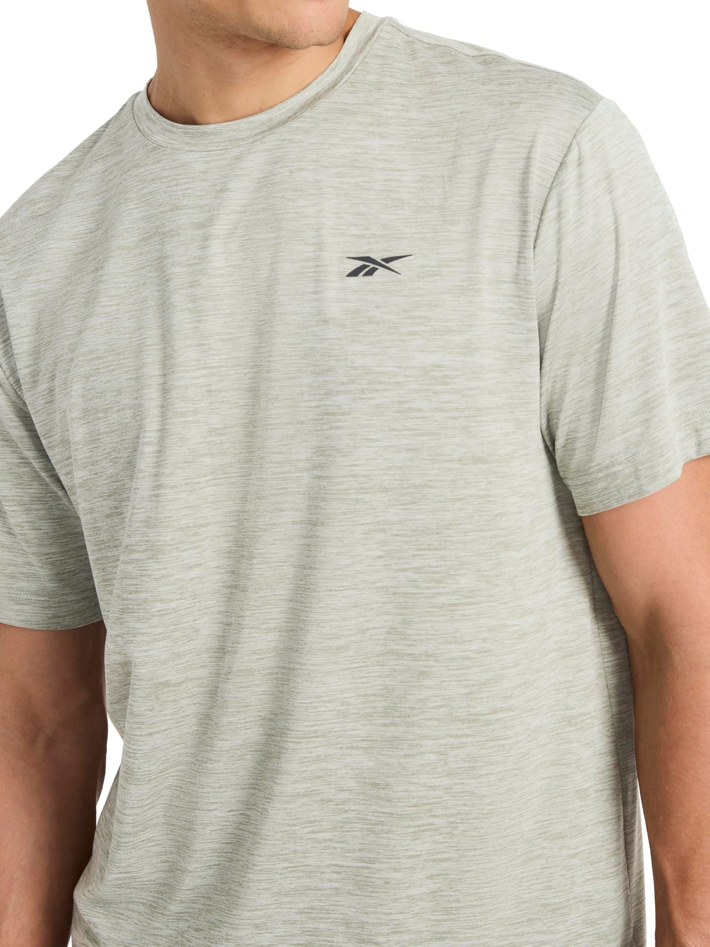 Reebok Men's Strike Short Sleeve Crewneck T-Shirt, Standard Fit, Lightweight Stretch Poly Jersey Fabric
