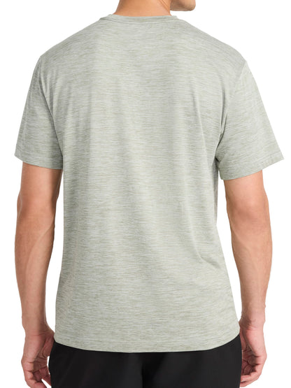 Reebok Men's Strike Short Sleeve Crewneck T-Shirt, Standard Fit, Lightweight Stretch Poly Jersey Fabric