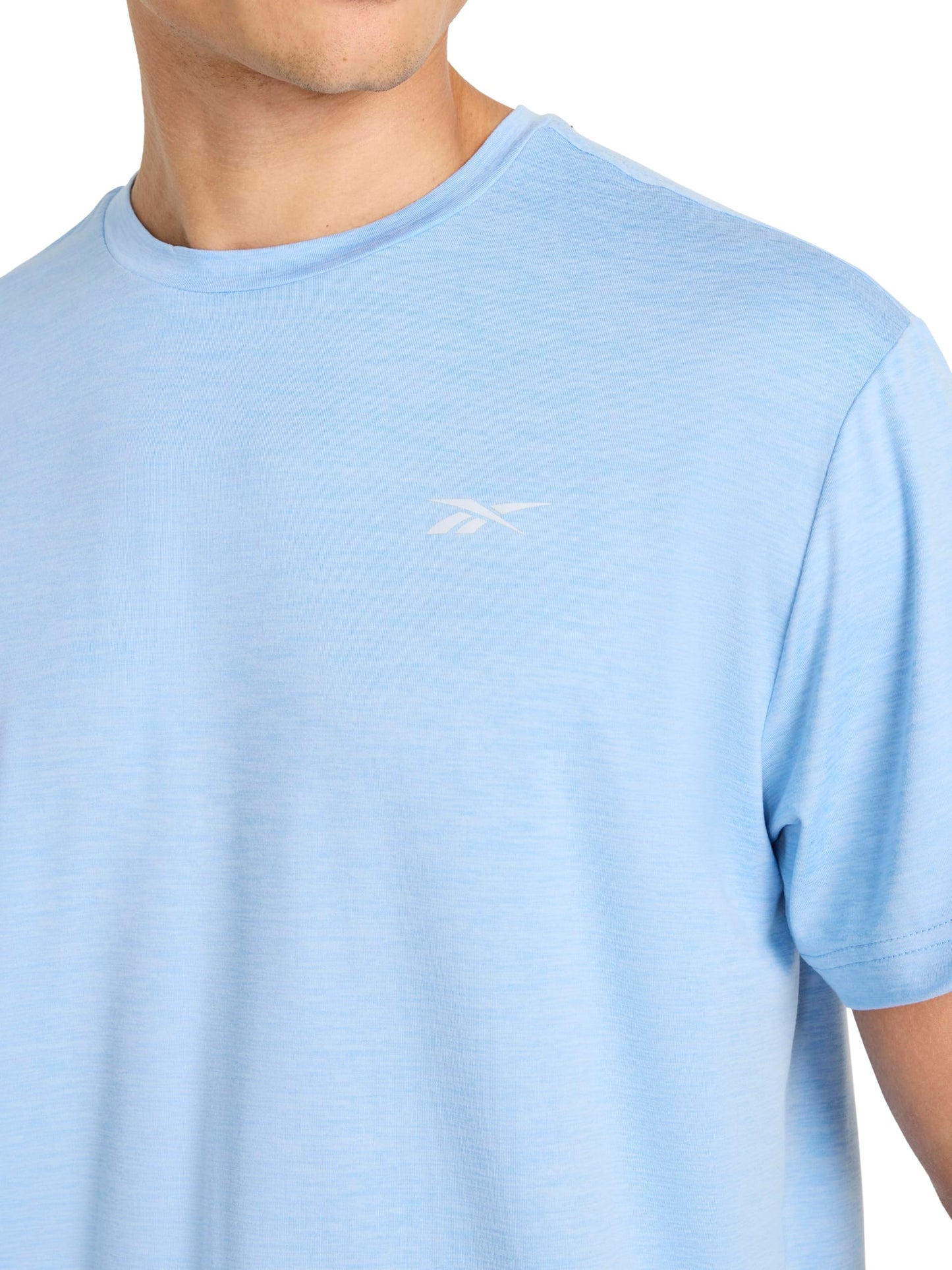 Reebok Men's Strike Short Sleeve Crewneck T-Shirt, Standard Fit, Lightweight Stretch Poly Jersey Fabric