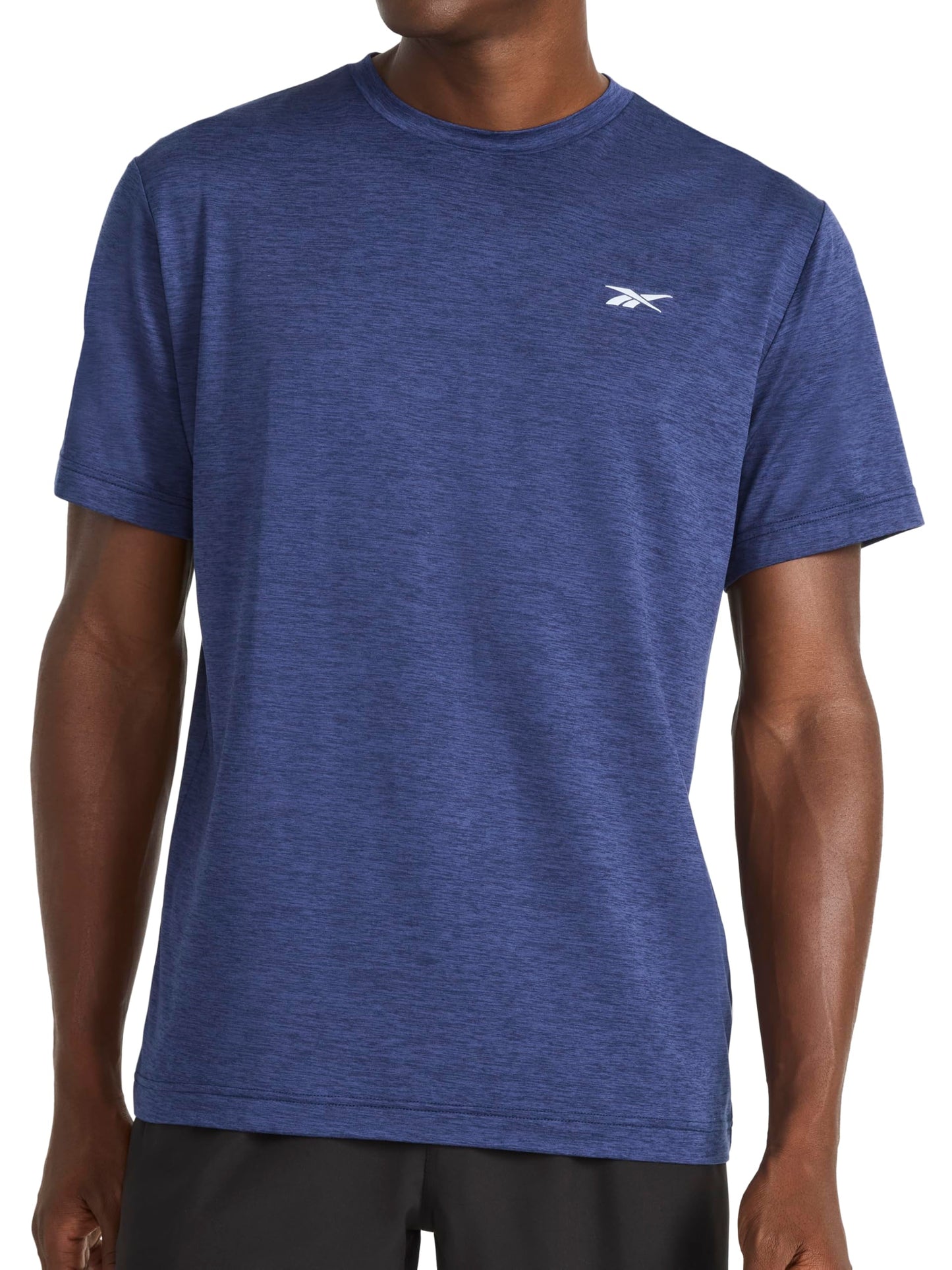 Reebok Men's Strike Short Sleeve Crewneck T-Shirt, Standard Fit, Lightweight Stretch Poly Jersey Fabric