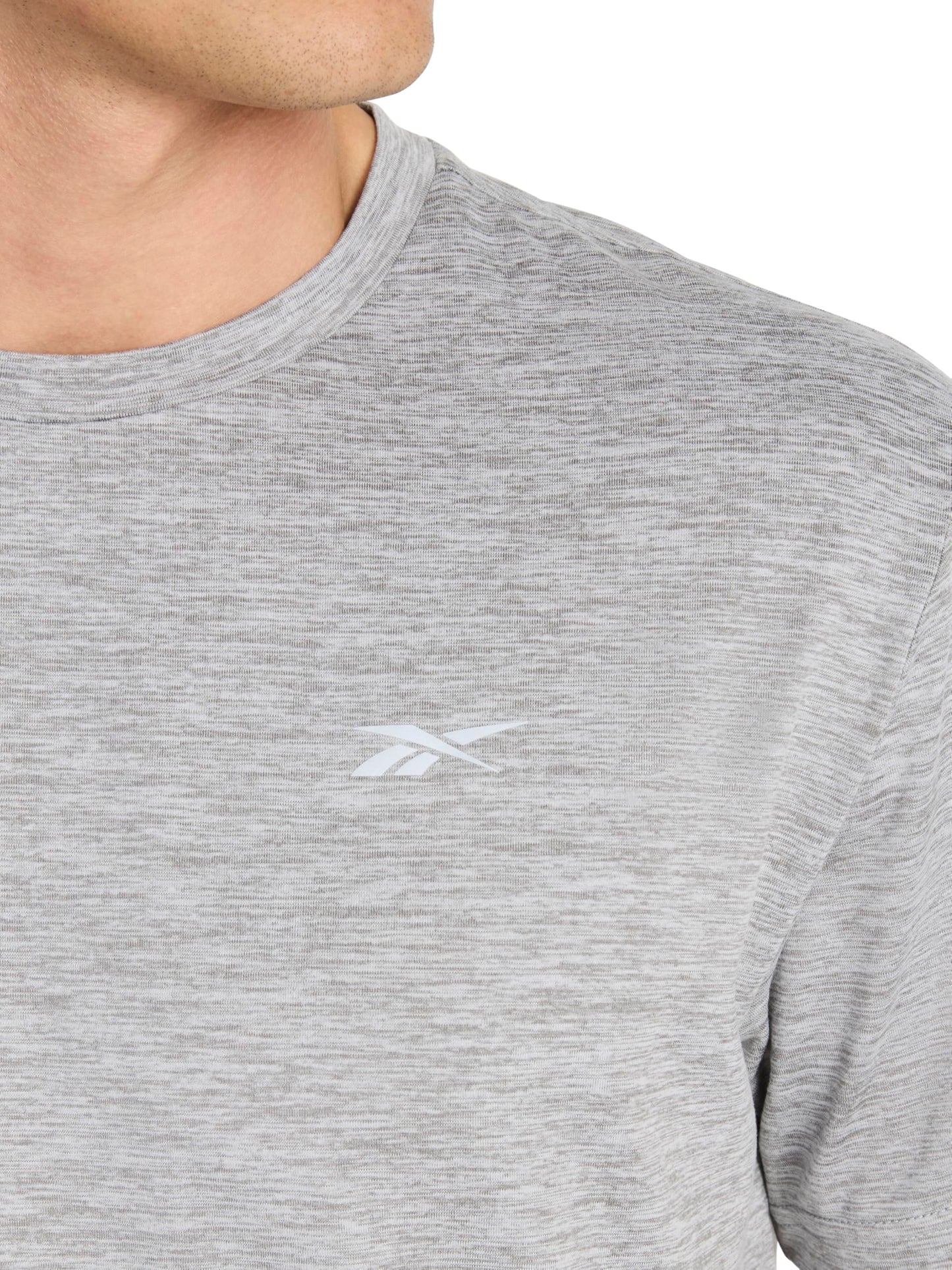 Reebok Men's Strike Short Sleeve Crewneck T-Shirt, Standard Fit, Lightweight Stretch Poly Jersey Fabric