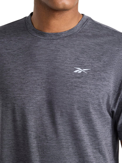 Reebok Men's Strike Short Sleeve Crewneck T-Shirt, Standard Fit, Lightweight Stretch Poly Jersey Fabric