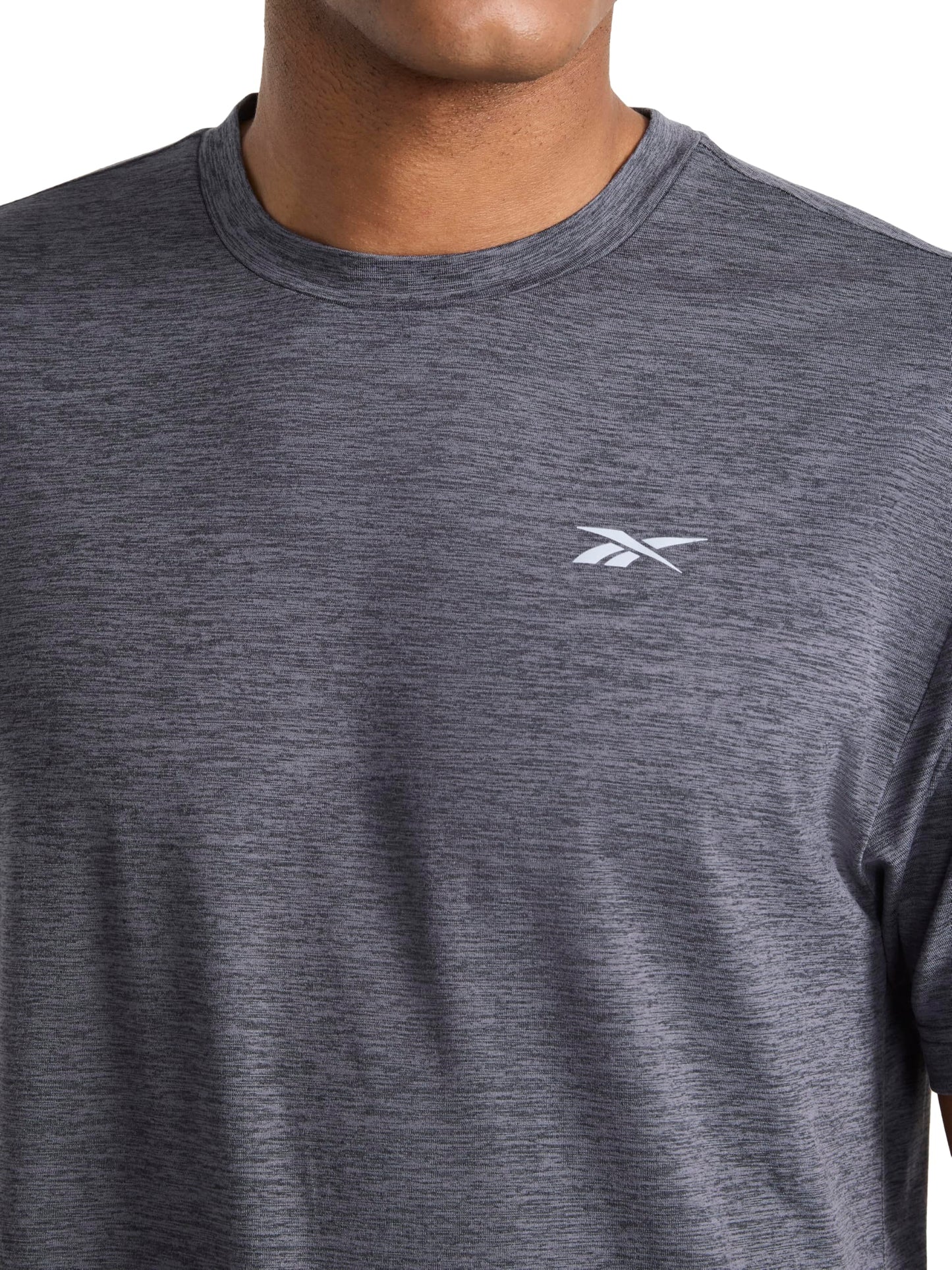 Reebok Men's Strike Short Sleeve Crewneck T-Shirt, Standard Fit, Lightweight Stretch Poly Jersey Fabric