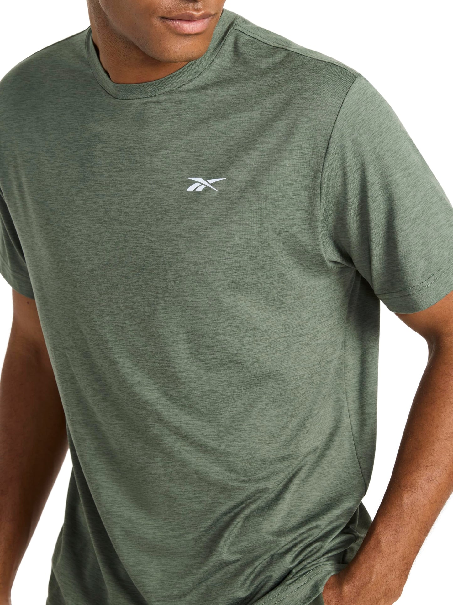 Reebok Men's Strike Short Sleeve Crewneck T-Shirt, Standard Fit, Lightweight Stretch Poly Jersey Fabric
