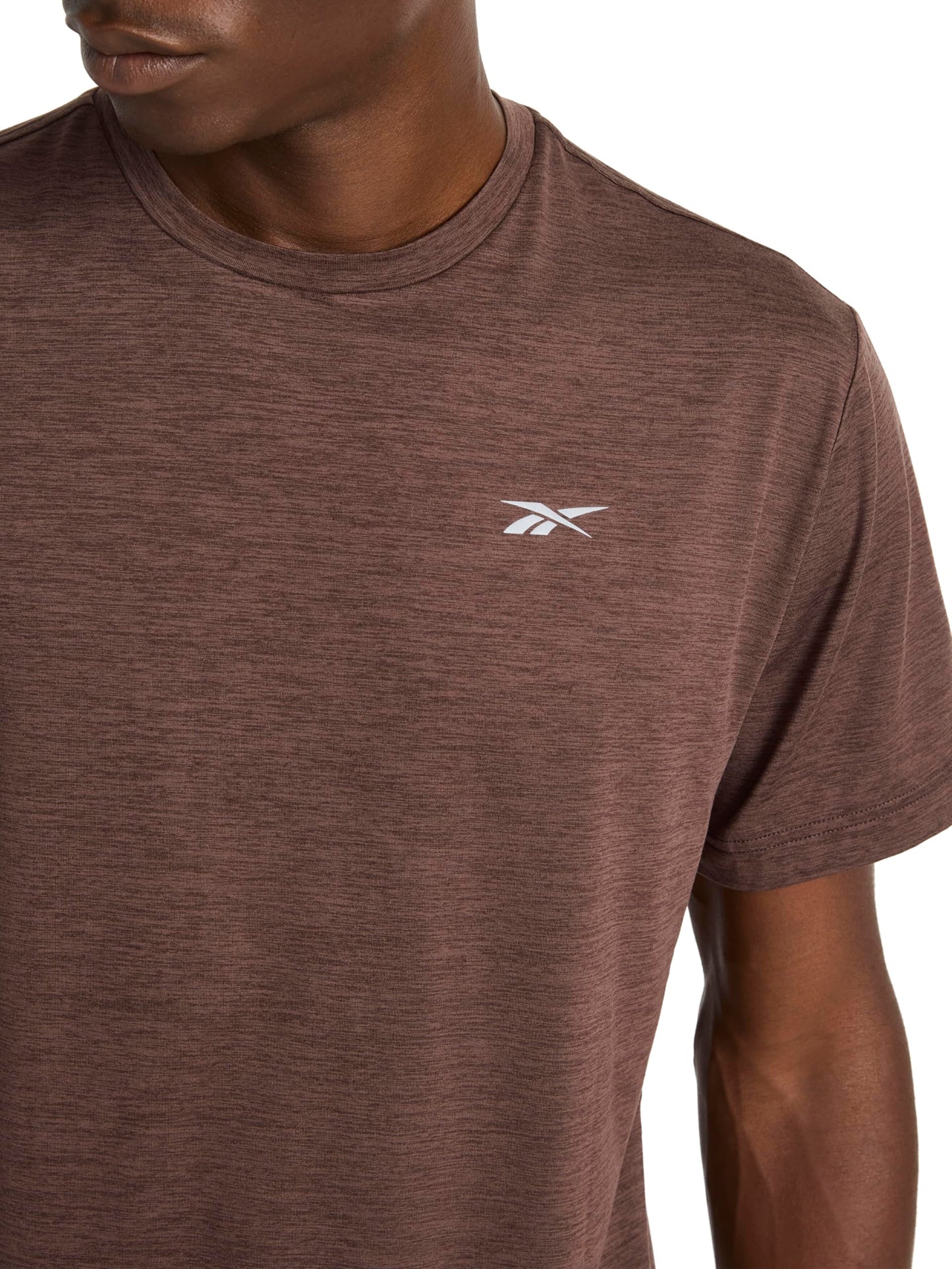 Reebok Men's Strike Short Sleeve Crewneck T-Shirt, Standard Fit, Lightweight Stretch Poly Jersey Fabric