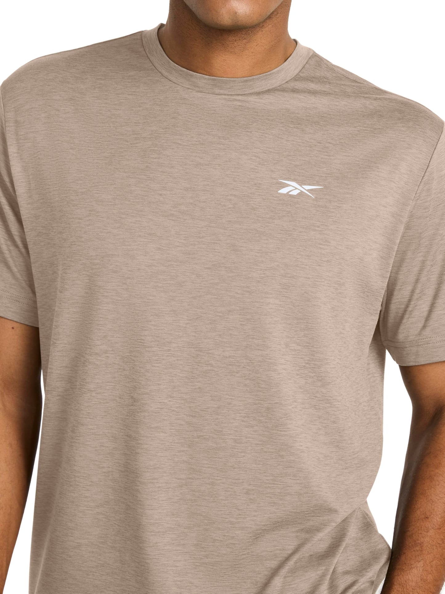 Reebok Men's Strike Short Sleeve Crewneck T-Shirt, Standard Fit, Lightweight Stretch Poly Jersey Fabric
